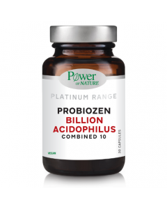 Power of Nature Platinum Range Probiozen Billion Acidophilus Combined 10 30caps Συμπλήρωμα Διατροφής Με Προβιοτικά
