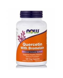 Now Foods Quercetin with Bromelain Food Supplement for Balanced Immune System 120Caps
