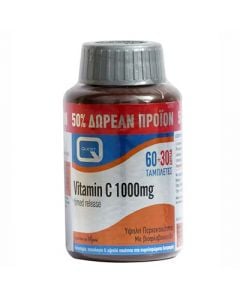 Quest Vitamin C 1000mg Timed Release 60 Tabs Βιταμίνη C + 30 Tabs