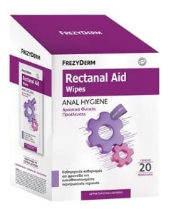 Frezyderm Rectanal Aid Wipes 20 Μαντηλάκια για τον Καθαρισμό και την Φροντίδα της Ευαισθητοποιημένης Περιπρωκτικής Περιοχής 