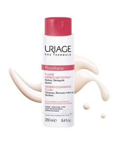 Uriage Roseliane Fluide Dermo Nettoyant 250ml Λοσιόν Καθαρισμού Προσώπου με Ερυθρότητα