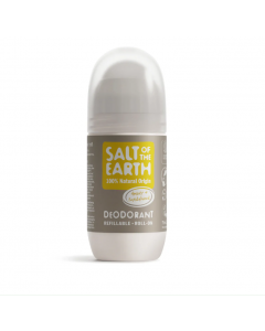 Salt of the Earth Vegan Refillable Roll-On Deodorant Amber & Sandalwood 75ml Αποσμητικό Επαναγεμιζόμενο Roll-On με Άρωμα Κεχριμπάρι & Σανταλόξυλο