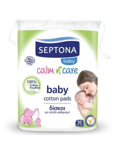 Septona Baby Calm n' Care Δίσκοι για Απαλό Καθαρισμό 50 Τεμάχια