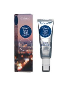 Evdermia Silken Face Night Cream Skin Booster 50ml Αντιγηραντική Κρέμα Νυκτός Προσώπου