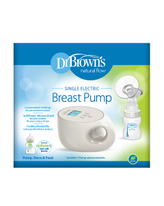 Dr. Brown's Natural Flow® Single Electric Breast Pump with Customizable Settings & 1 Options+ Anti-Colic Bottle 150ml (BF103)