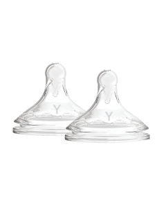 Dr. Brown’s Options+ Wide-Neck Baby Bottle Silicone Nipple Y-Cut 9m+ (WNY201) 2Items