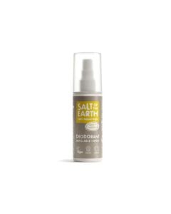 Salt of the Earth Vegan Natural Deodorant Spray Amber & Sandalwood 100ml Αποσμητικό Χωρίς Αλουμίνιο Με Αρωμα Κεχριμπάρι & Σανταλόξυλο
