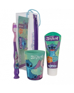 Mr. White Travel Pouch Stitch with Toothbrush + Cup + Toothpaste 3+y 75ml