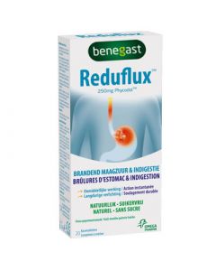 Benegast Reduflux 250mg 20 Chewable Tabs for Heartburn and Indigestion