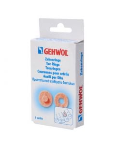 Gehwol Toe Ring Round Στρογγυλός Προστατευτικός Δακτύλιος για Κάλους 9 Τεμάχια