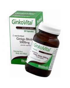 Health Aid Ginko Vital Ginkgo Biloba 5000mg 30 Capsules Κυκλοφορικό και Μνήμη