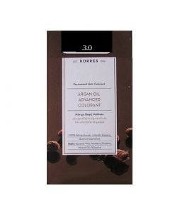 Korres Argan Oil Advanced Colorant 50ml Permanent Hair Colorant 3.0 Natural Dark Brown