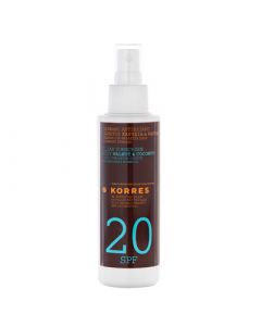 Korres Clear Sunscreen Body Walnut and Coconut SPF20 150ml