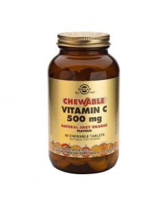 Solgar Vitamin C 500mg 90 Chewable Tabs Orange Γεύση Πορτοκάλι