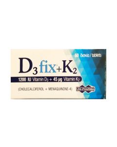 Uni-Pharma D3 Fix 1200iu + K2 45mg 60 Tabs