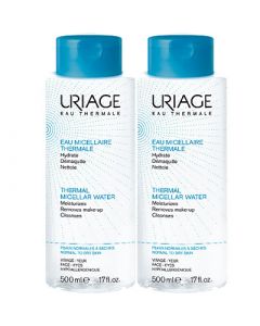 Uriage Thermal Micellar Water 2 x 500ml Normal - Dry Skin