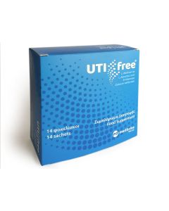 Meditrina UTI-Free® Συμπλήρωμα Διατροφής με L-Μεθειονίνη, L-Ασκορβικό οξύ, D-Μαννόζη & Ανθρακικό ασβέστιο για την Υγεία του Ουροποιητικού 14 Φακελίσκοι