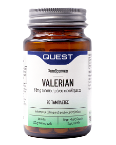Quest Valerian 83mg Extract 90 Tabs Για την Αϋπνία - Χαλάρωση