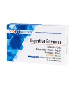 Viogenesis Digestive Enzymes για Ομαλή Πεπτική Διαδικασία 30 Κάψουλες