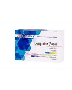 Viogenesis L-Arginine (Base) 1000mg 60tabs Συμπλήρωμα Διατροφής με L-Αργινίνη