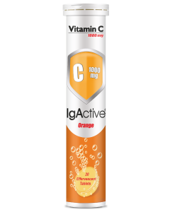 IgActive Vitamin C 1000mg Orange Flavour 20 Effervescent Tabs