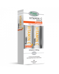 Power Health Vitamine C 1000mg Plus Propolis 20Eff.tabs & Gift Vitamin C 500mg 20Eff.tabs