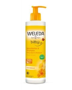 Weleda Baby Wash & Shampoo Calendula 400ml Βρεφικό Σαμπουάν & Αφρόλουτρο