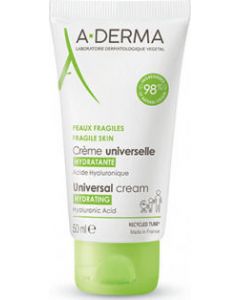A-Derma Universal Hydrating Cream 50ml Ενυδατική, Θρεπτική Και Καταπραϋντική Κρέμα για Ευαίσθητο Δέρμα