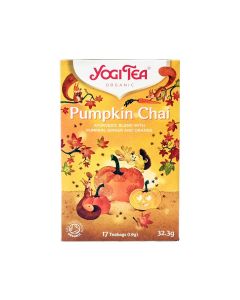 Yogi Tea Organic Pumpkin Chai, Αγιουβερδικό Αφέψημα Με Κολοκύθα, Τζίντζερ & Πορτοκάλι 17 Φακελάκια