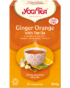 Yogi Tea Organic Τζίντζερ Πορτοκάλι Με Βανίλια, 17 Φακελάκια