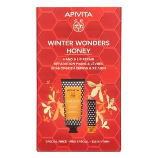 Apivita Promo Winter Wonders Honey Κρέμα Χεριών Εντατικής Ενυδάτωσης Πλούσιας Υφής 50ml & Ενυδατικό Χειλιών 4.4g