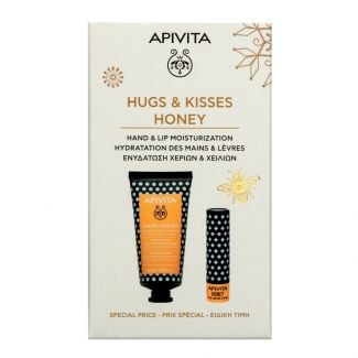 Apivita Promo Hugs & Kisses Honey Set with Hand Cream 50ml & Honey Lip Care 4.4g