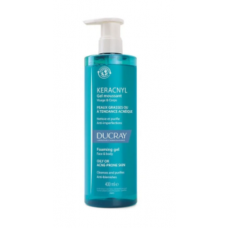 Ducray Keracnyl Gel Moussant 400ml Τζέλ Καθαρισμού Καθημερινής Χρήσης για Δέρμα με Τάση Ακμής