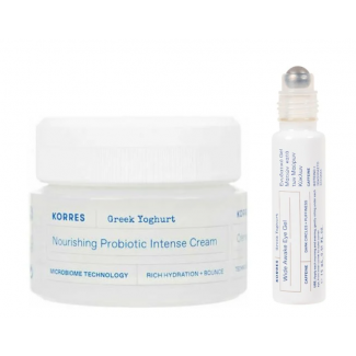 Korres Promo Greek Yoghurt Nourishing Probiotic Intense Cream For Dry Skin 40ml & Greek Yoghurt Wide Awake Eye Gel 15ml Moisturizing Eye Gel Against Dark Circles