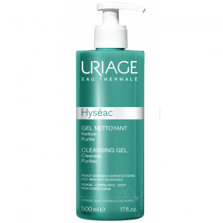 Uriage Hyseac Cleansing Gel 500ml Τζελ για Βαθύ Καθαρισμό