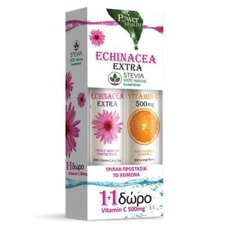 Power Health Echinacea Extra with Stevia 24 Tabs + Vitamin C 500mg 20 Tabs